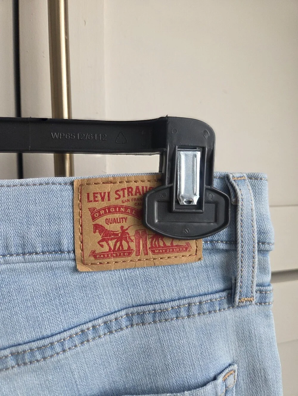 Levi’s Light Wash High Rise Slim Straight Jeans
